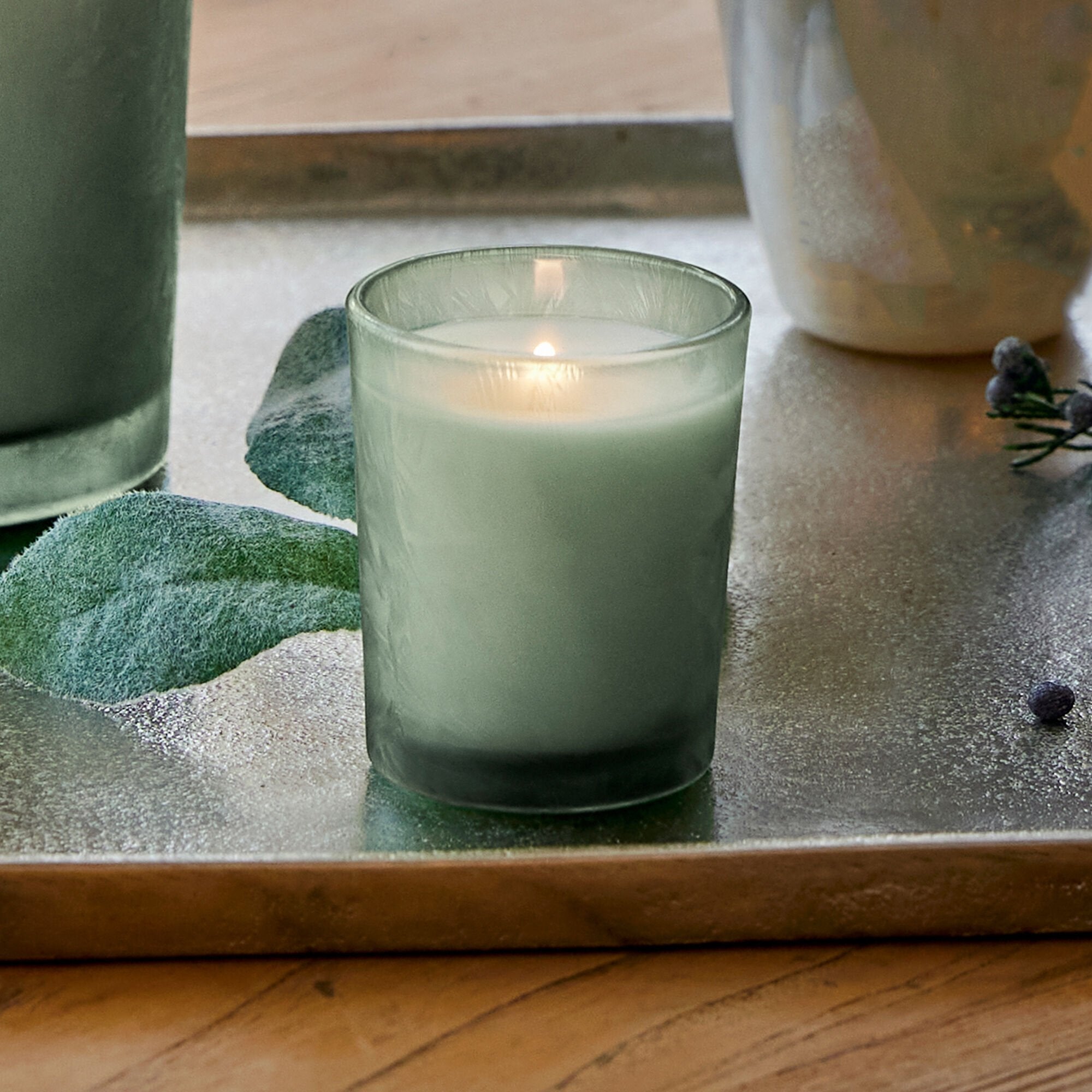 Highland Frost Boxed Votive Candle - Thymes