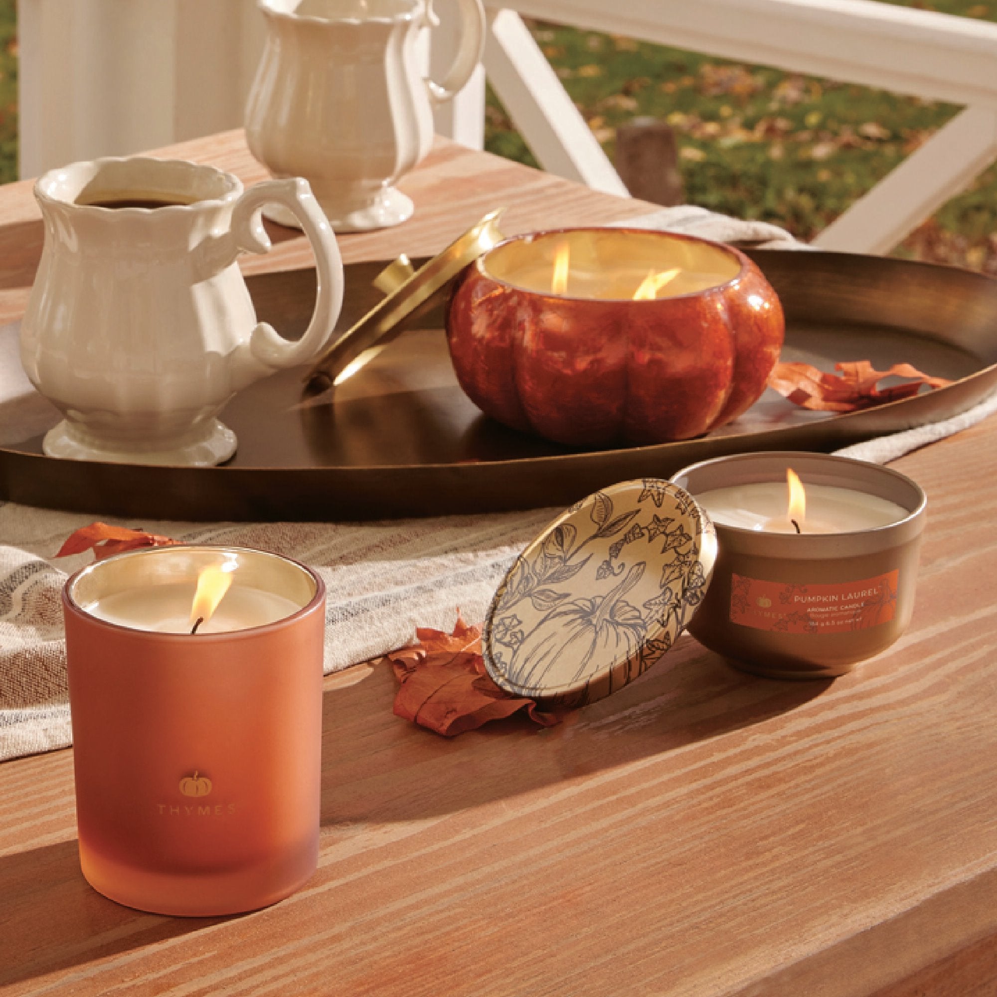 Pumpkin Laurel Statement Large Candle - Thymes