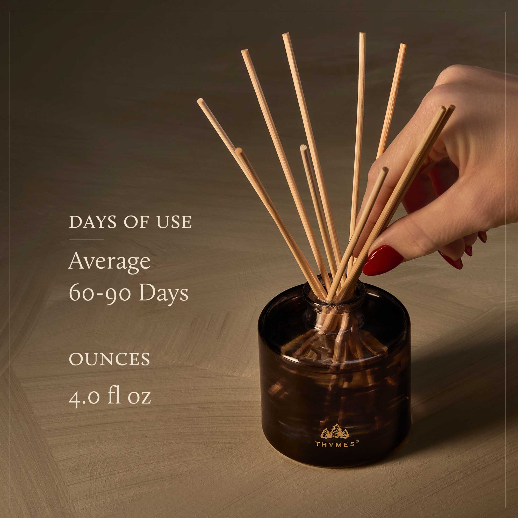 Noir Woods Petite Reed Diffuser - Thymes