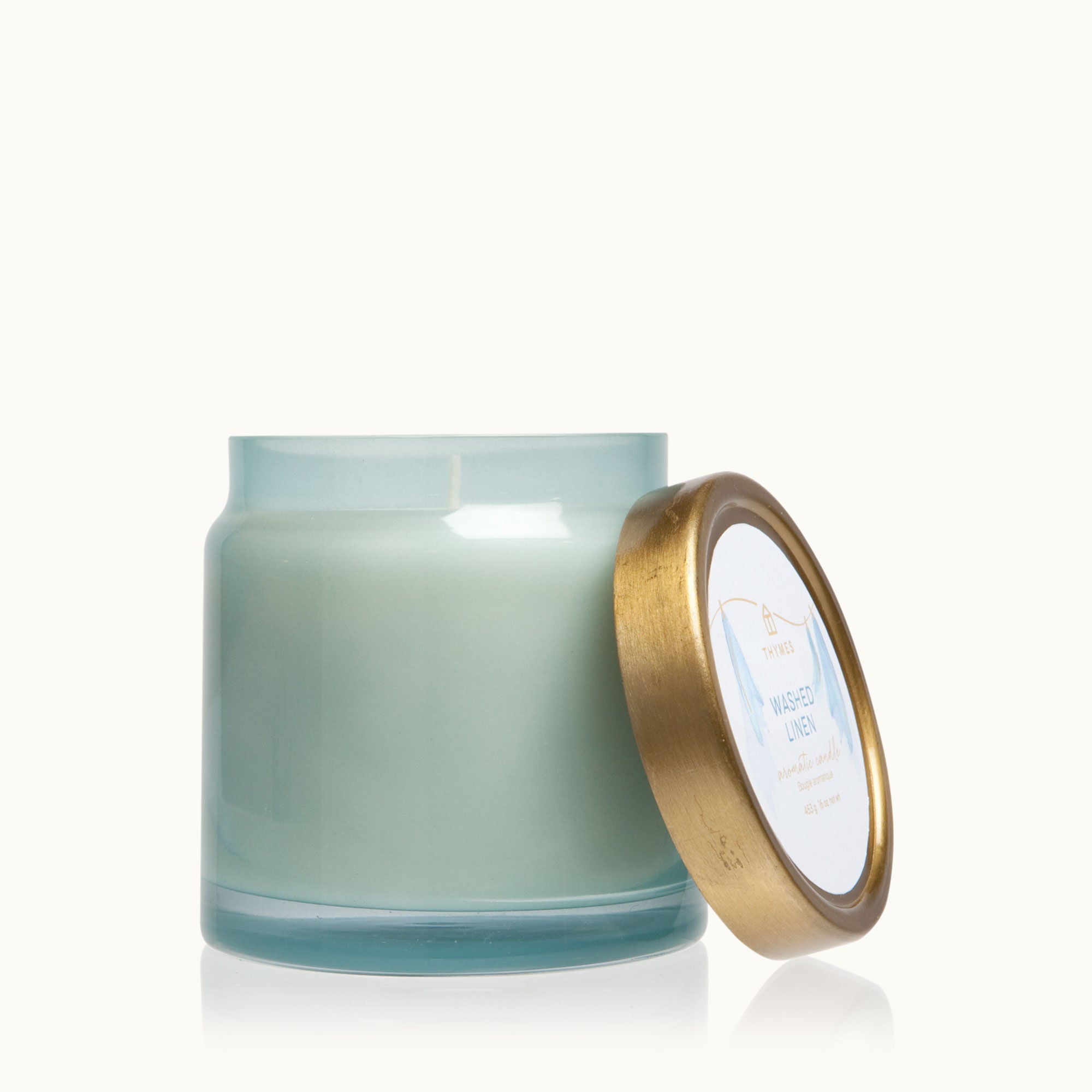 Washed Linen Statement Poured Candle - Thymes