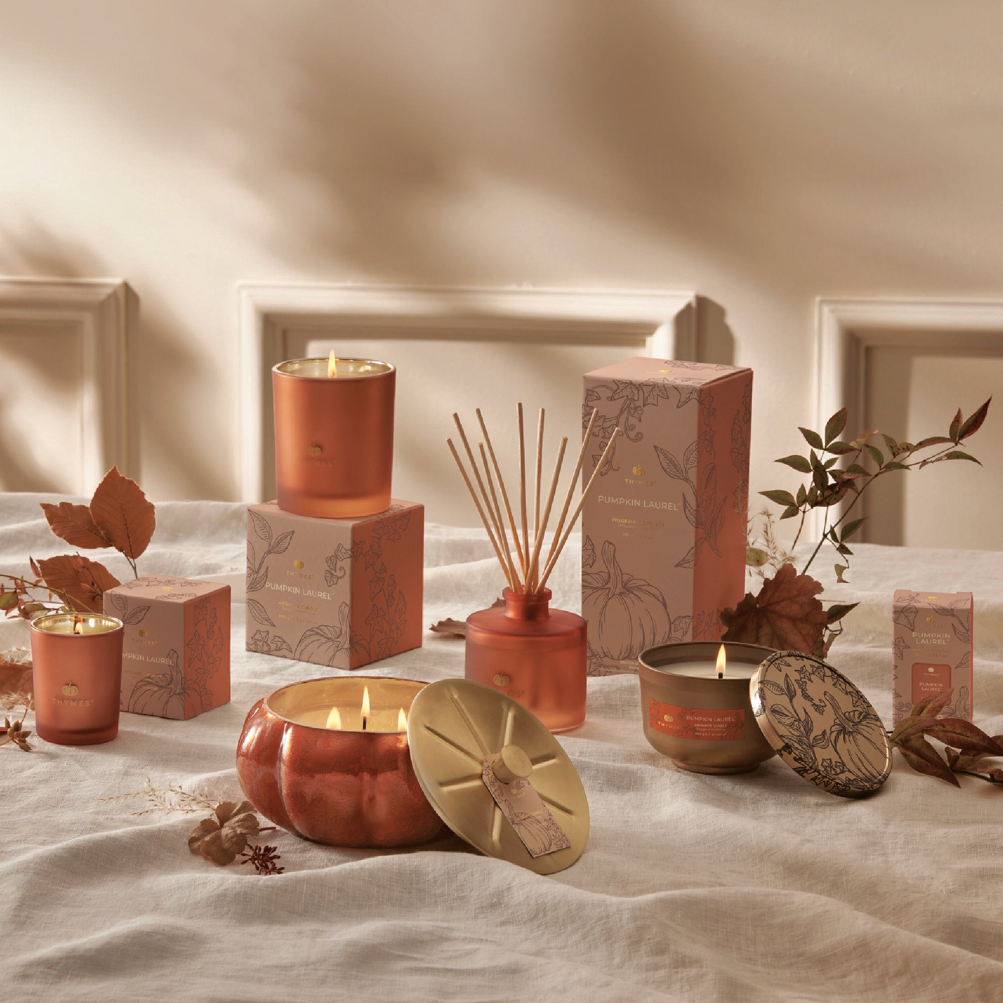 Pumpkin Laurel Votive Candle - Thymes
