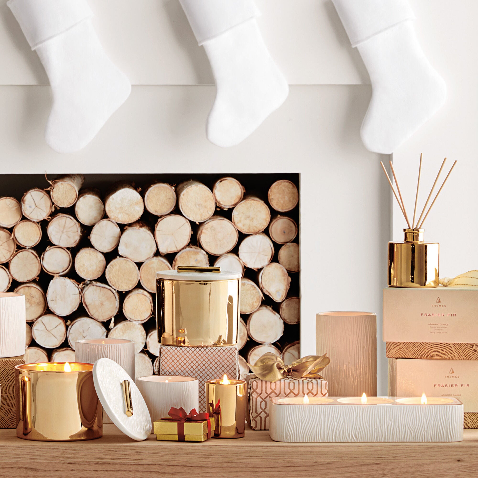Frasier Fir? Petite Gold Reed Diffuser - Thymes