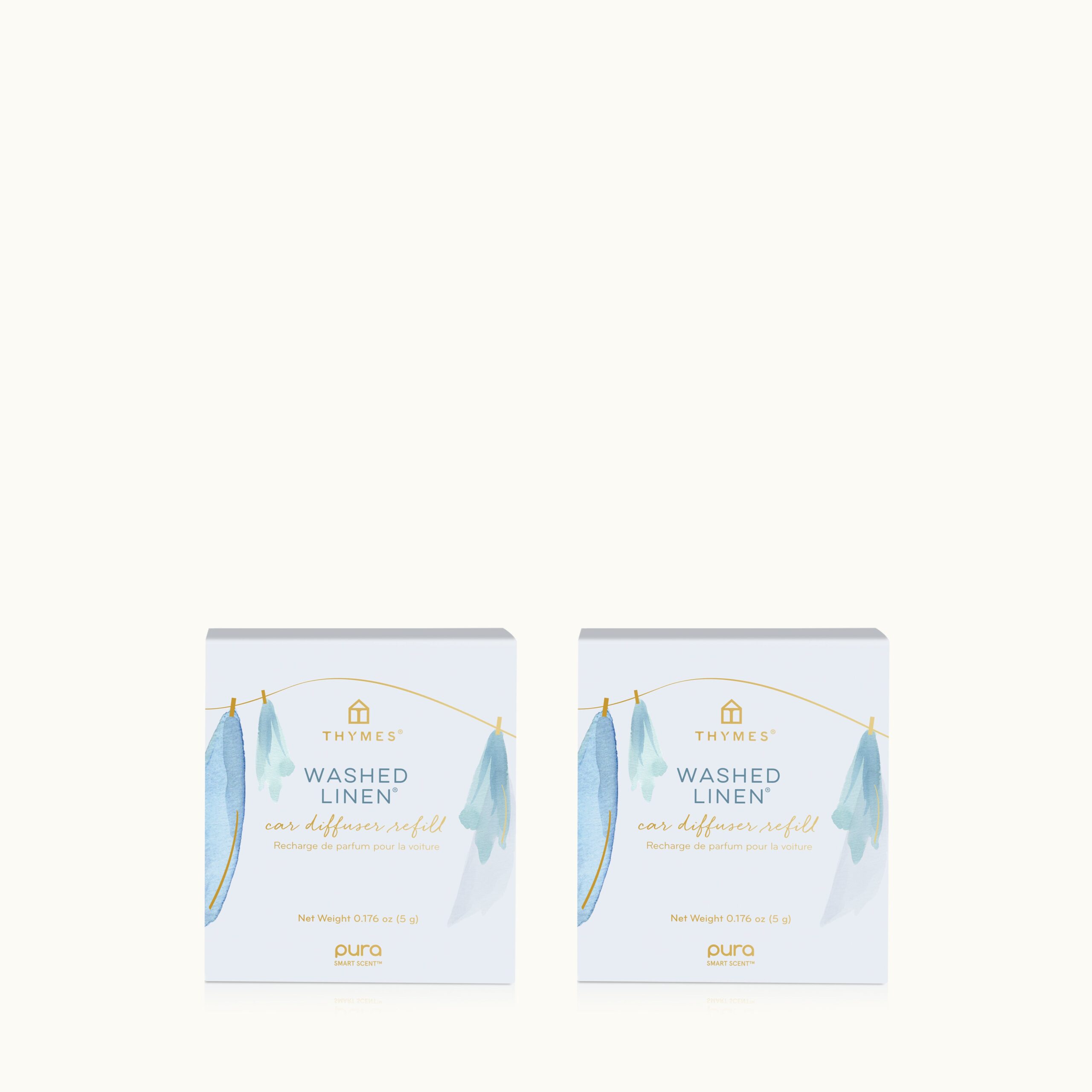 Washed Linen Pura Car Pro? Diffuser Refill 2-Pack Bundle - Thymes