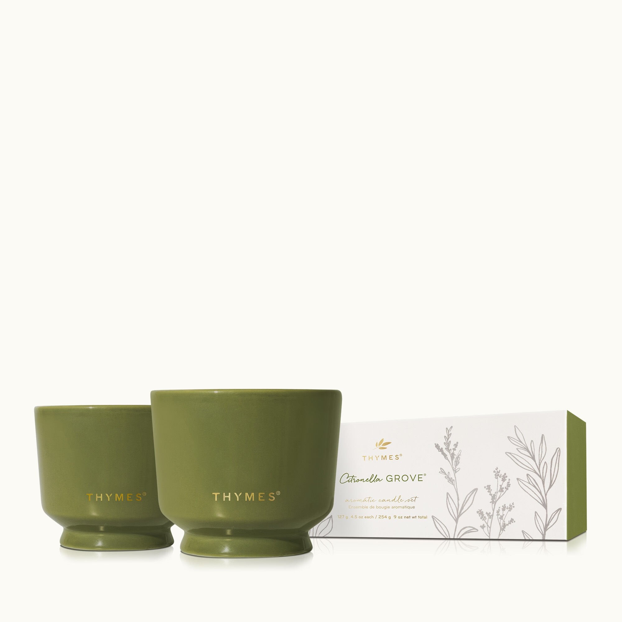 Outdoor Oasis Citronella Grove Aromatic Candle Set - Thymes