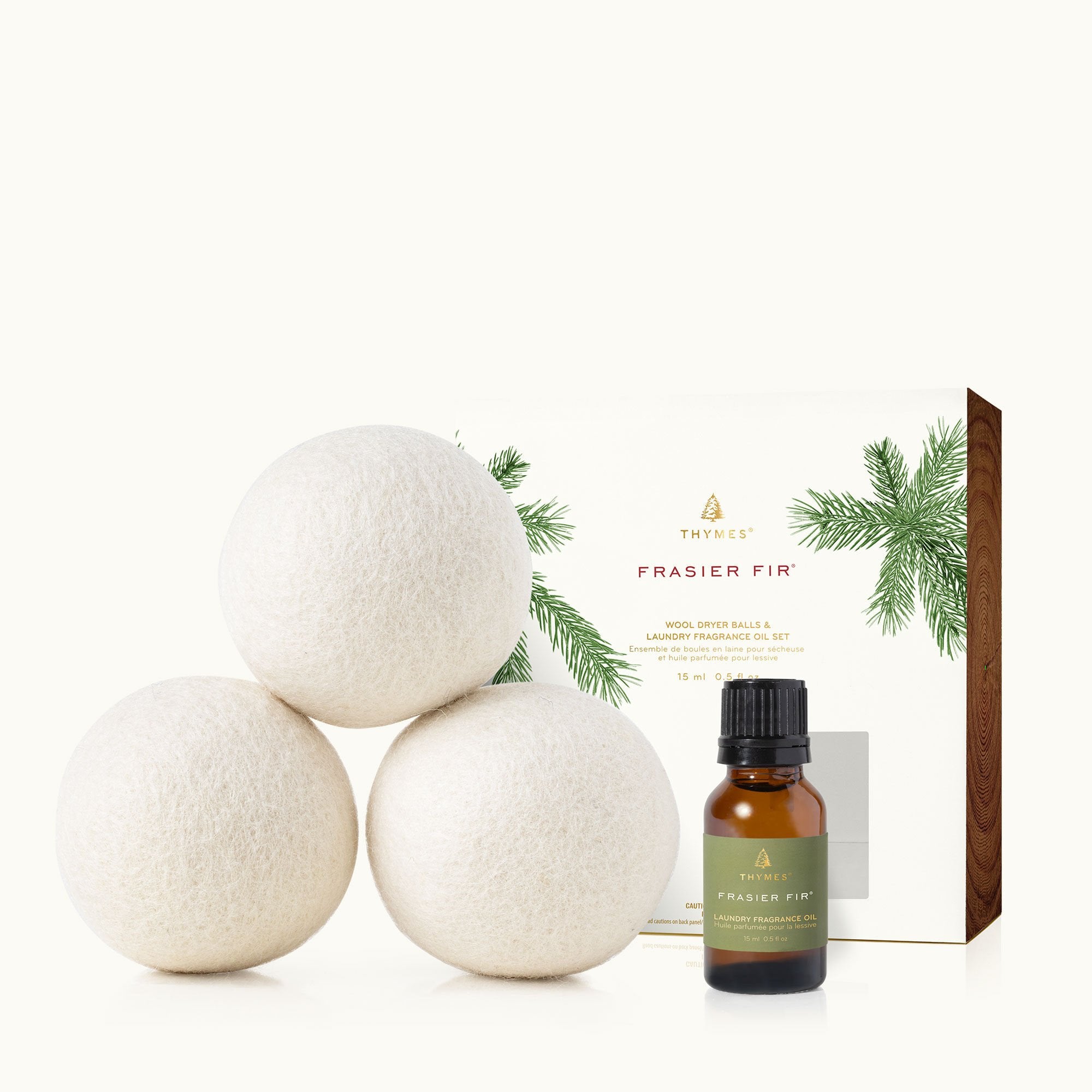 Frasier Fir? Wool Dryer Balls & Laundry Fragrance Oil Set - Thymes