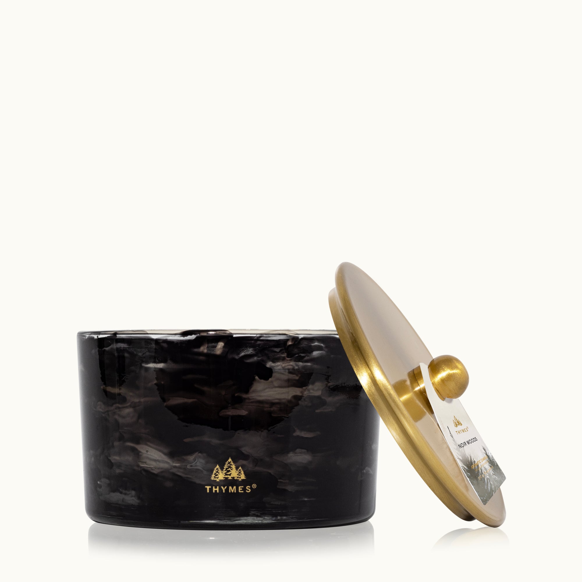 Noir Woods 3-Wick Poured Candle - Thymes
