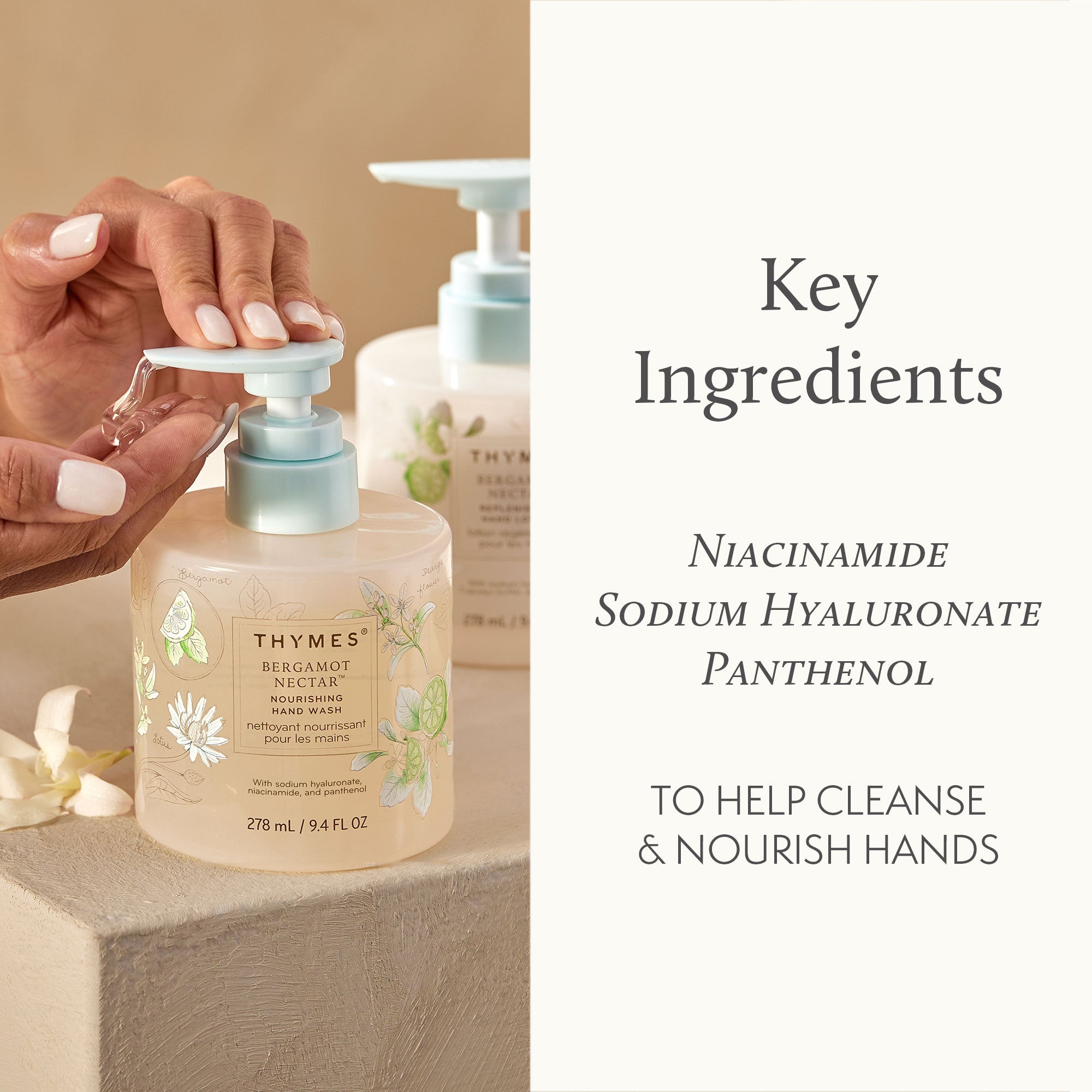 Bergamot Nectar Nourishing Hand Wash - Thymes