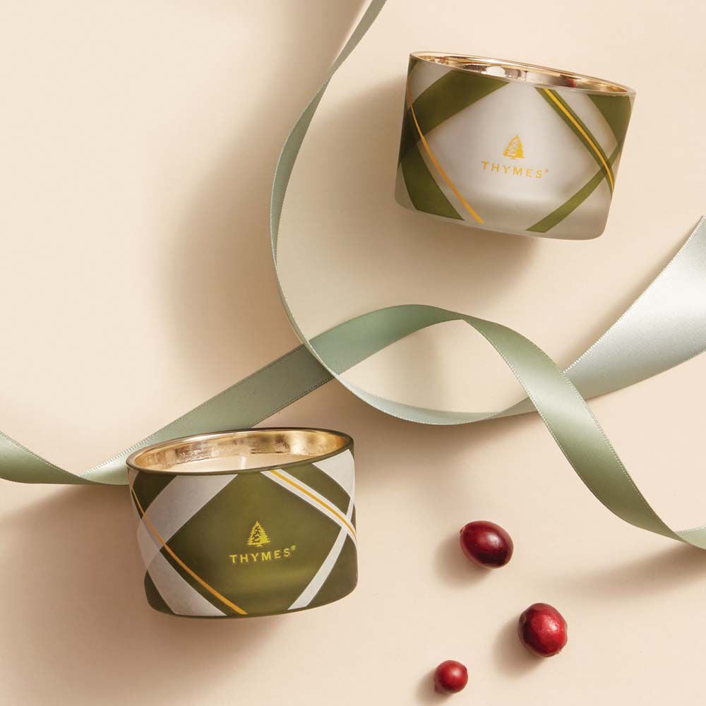 Frasier Fir® Frosted Plaid Candle Set - Thymes