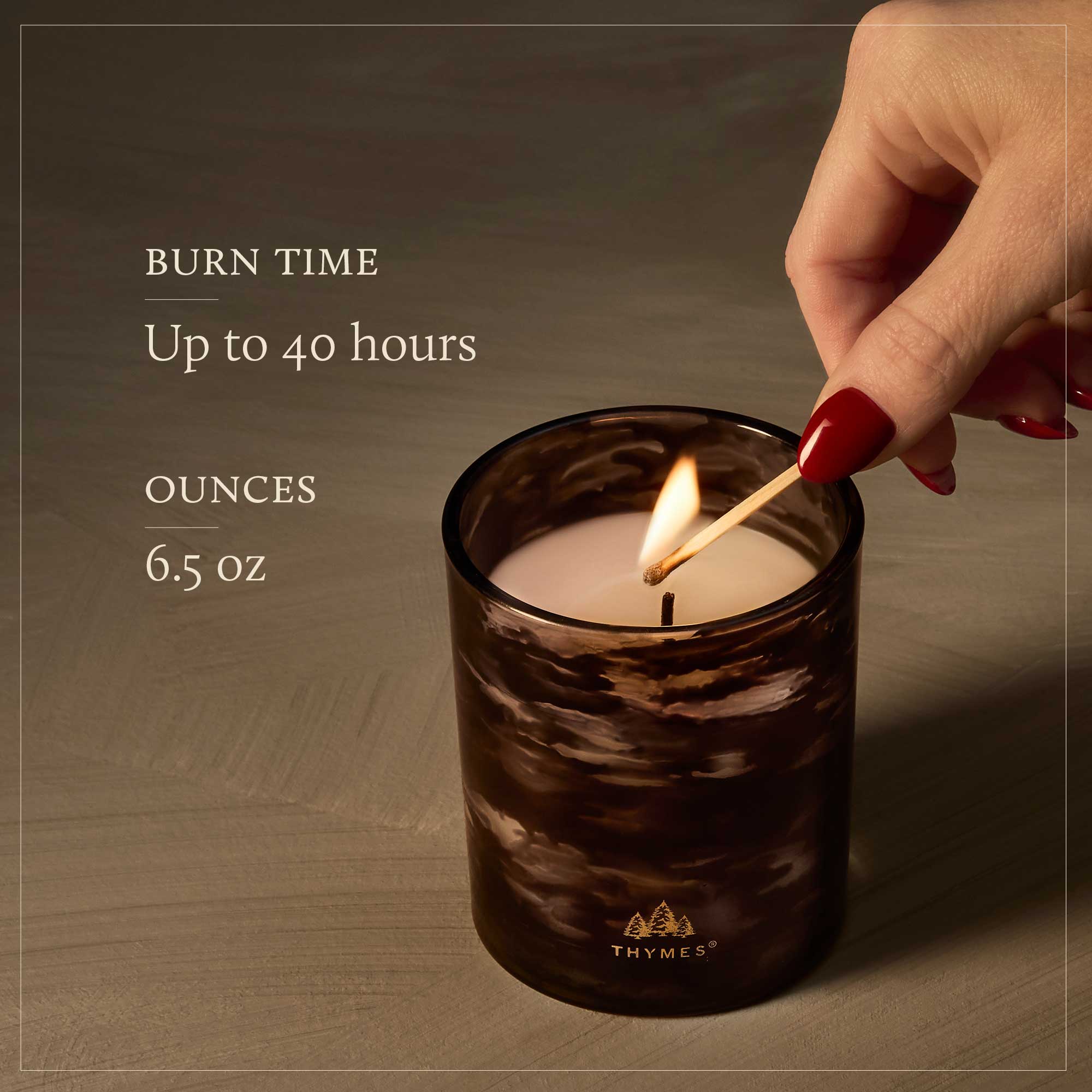 Noir Woods 6.5 oz Poured Candle - Thymes