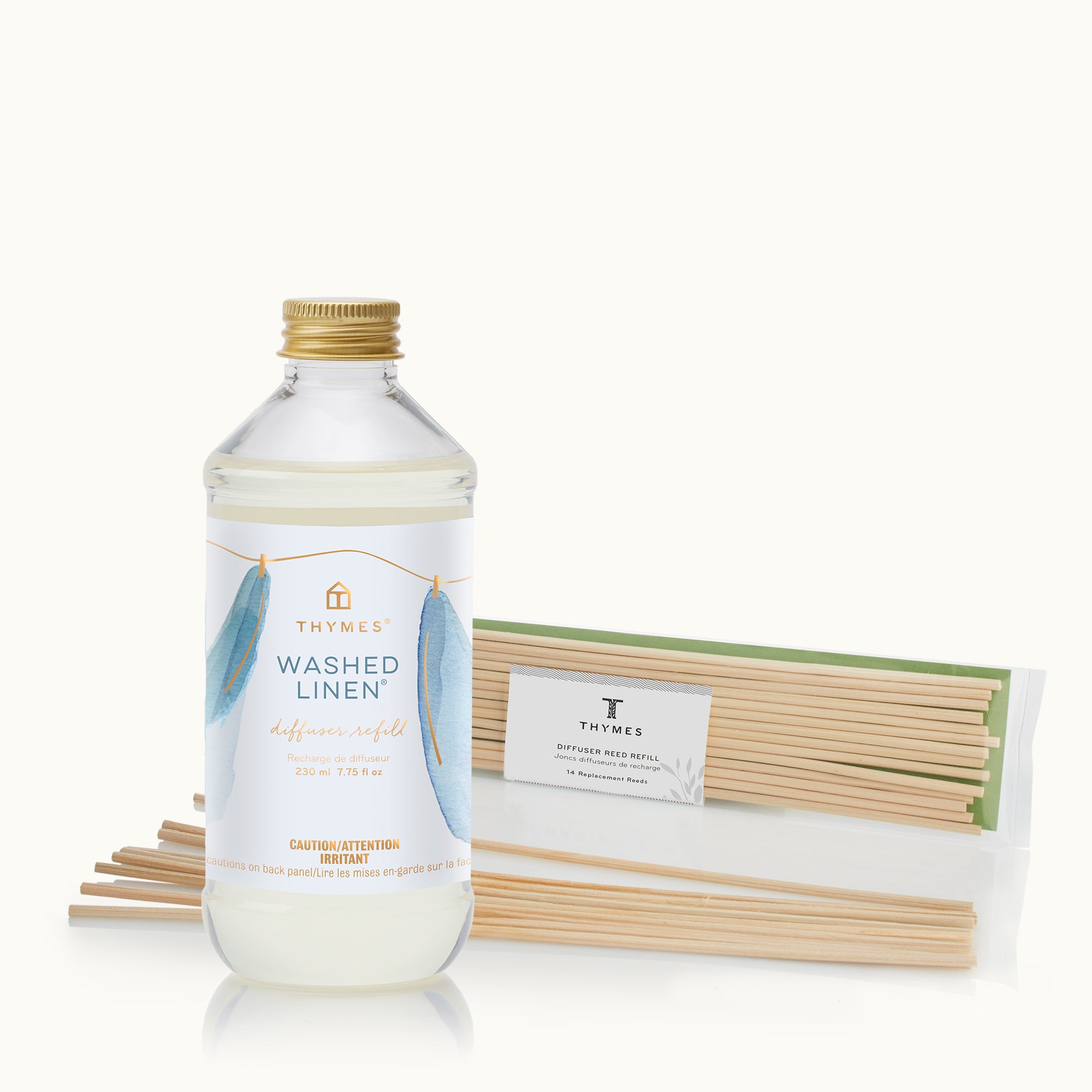 Washed Linen Reed Diffuser Refresh - Thymes