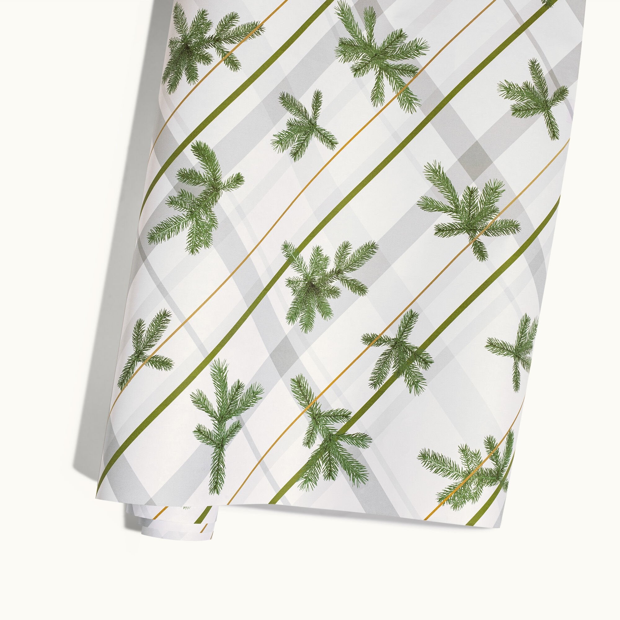 Frasier Fir? Frosted Plaid Wrapping Paper. 2 Pack - Thymes