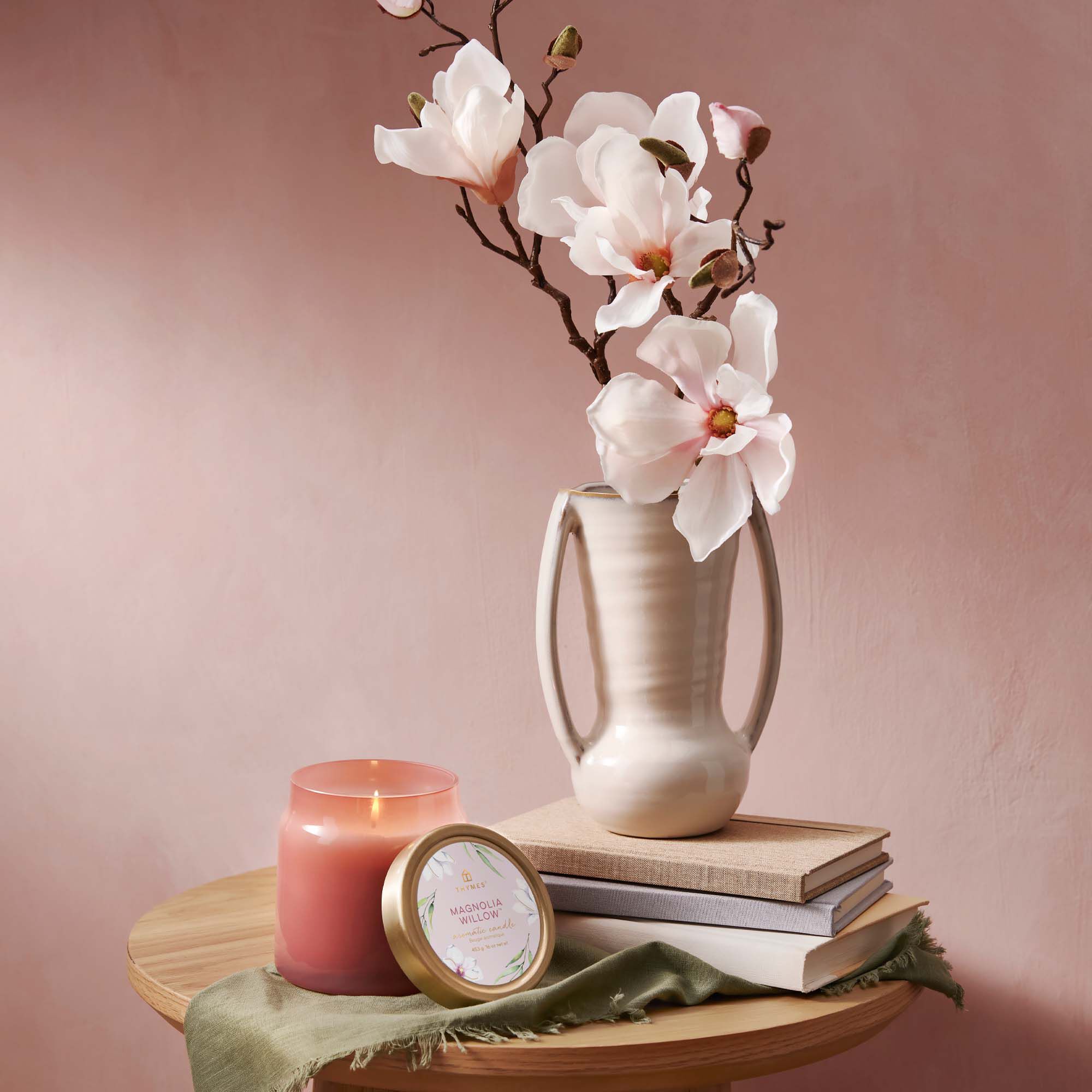 Magnolia Willow Statement Poured Candle - Thymes