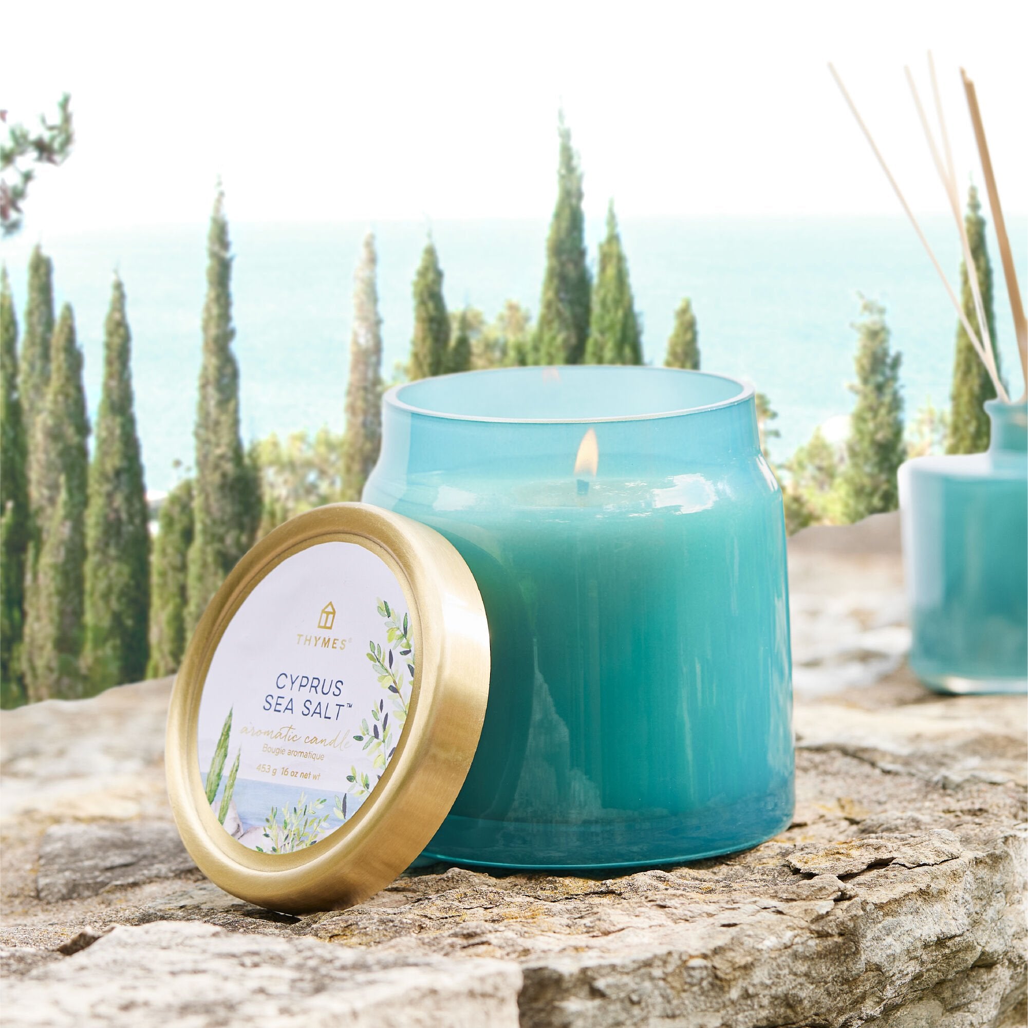 Cyprus Sea Salt Statement Poured Candle - Thymes