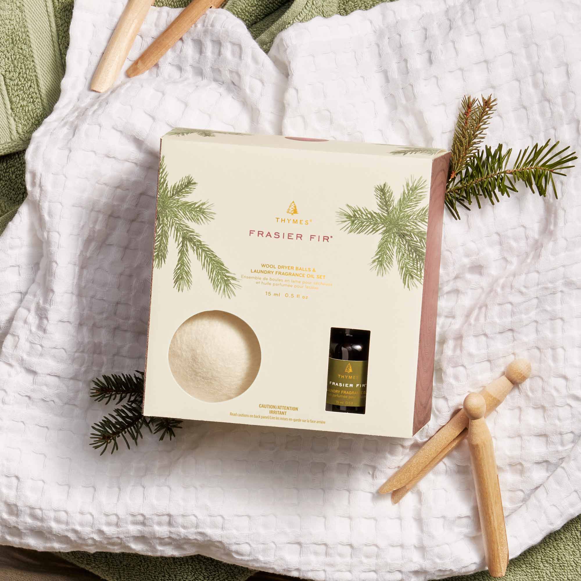 Frasier Fir? Wool Dryer Balls & Laundry Fragrance Oil Set - Thymes