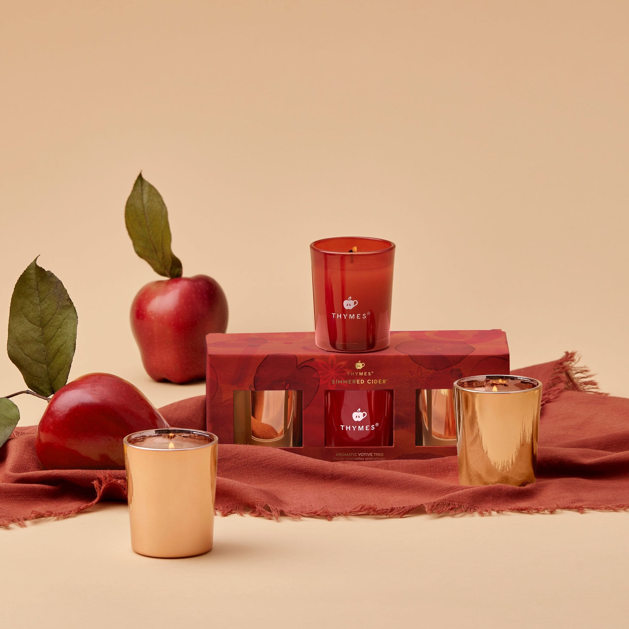 Simmered Cider Aromatic Votive Trio - Thymes
