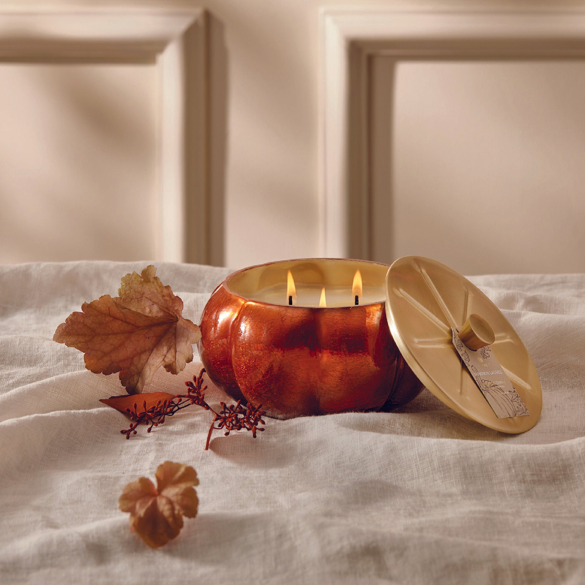 Pumpkin Laurel Statement Large Candle - Thymes