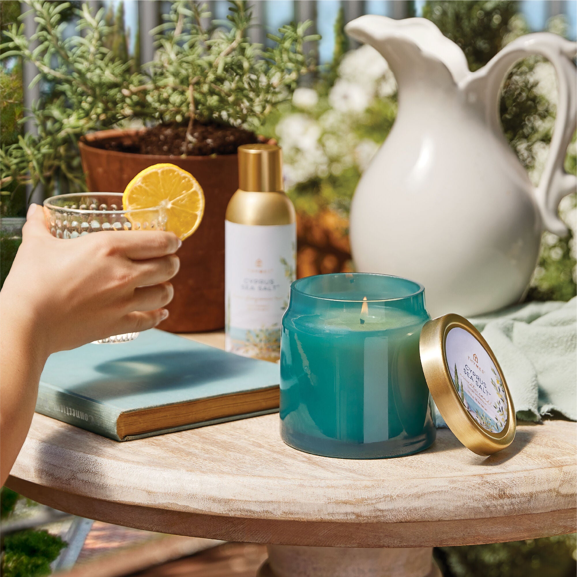 Cyprus Sea Salt Statement Poured Candle - Thymes