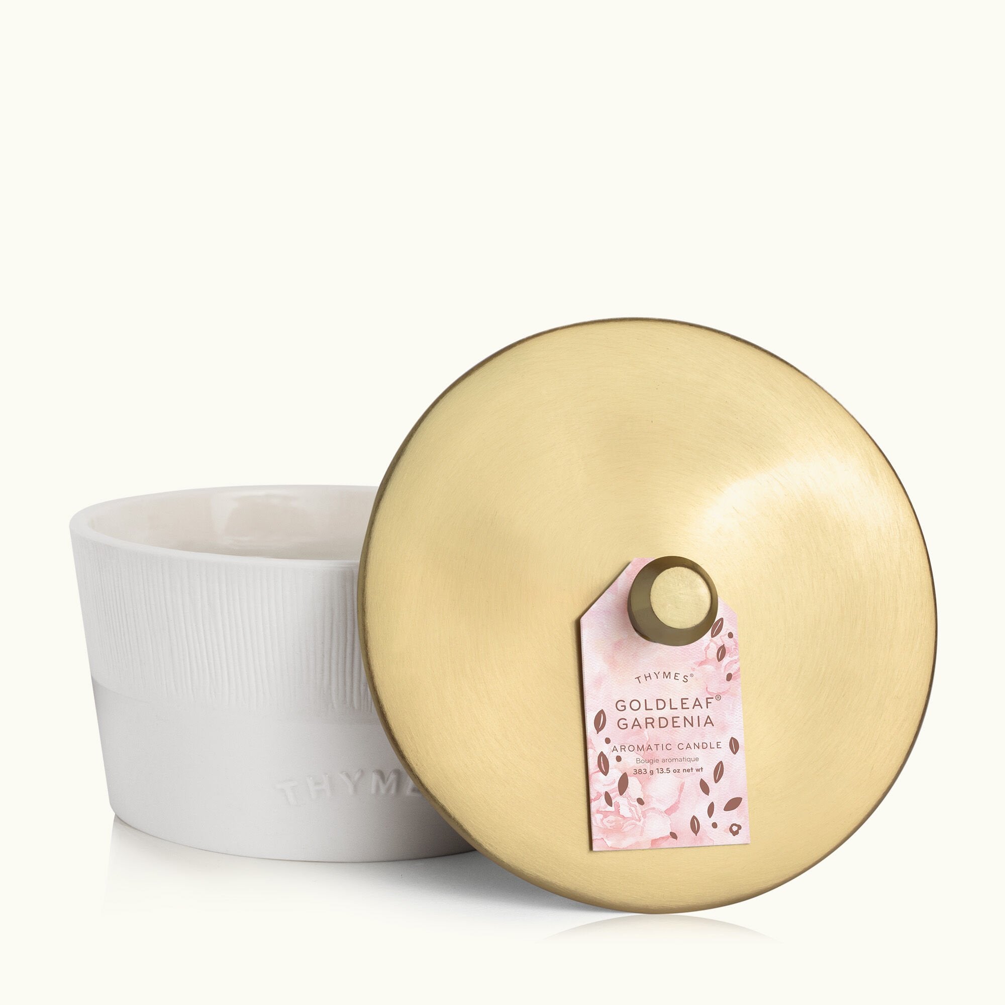 Goldleaf Gardenia Statement 3-Wick Candle - Thymes
