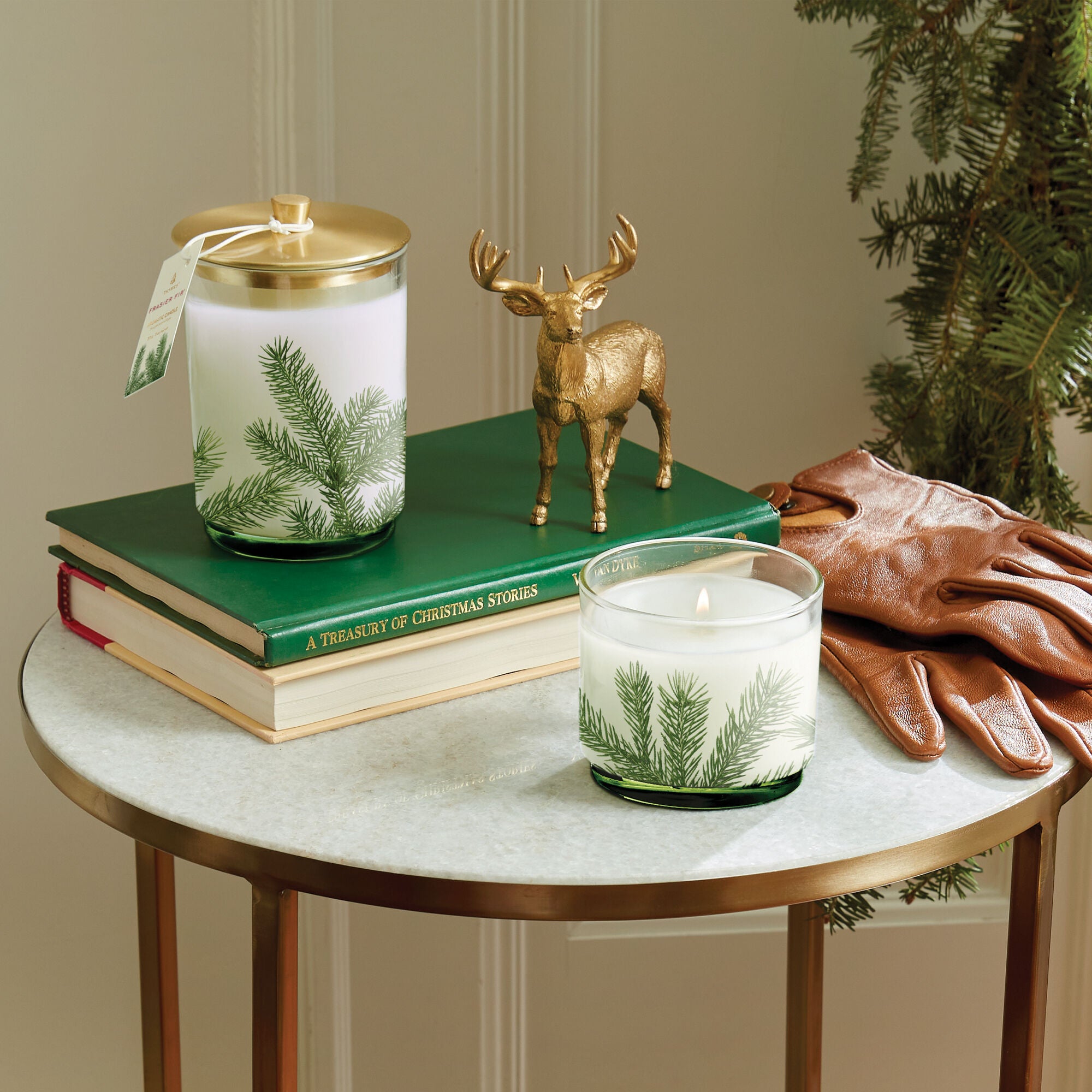 Frasier Fir? Heritage Medium Pine Needle Luminary - Thymes